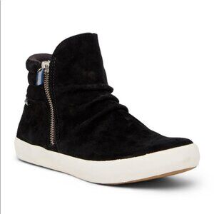 Keds Midtown Zip Suede Black Sneakers Booties (Size 10)